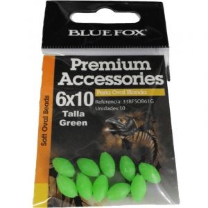 Bluefox Soft Oval Beads N6x10 Green