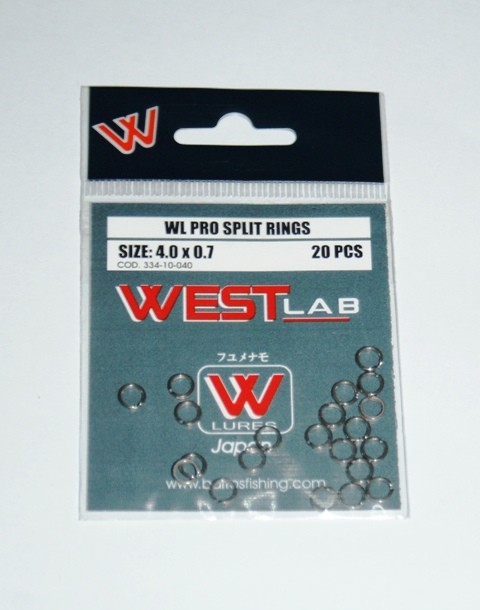West Lab Split Ring 4.0mm 20Pcs