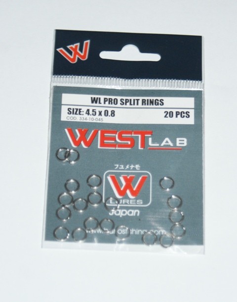 West Lab Split Ring 4.5mm 20Pcs