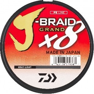 Fio Daiwa J Braid Grand X8 0.16mm 270m Gray Light