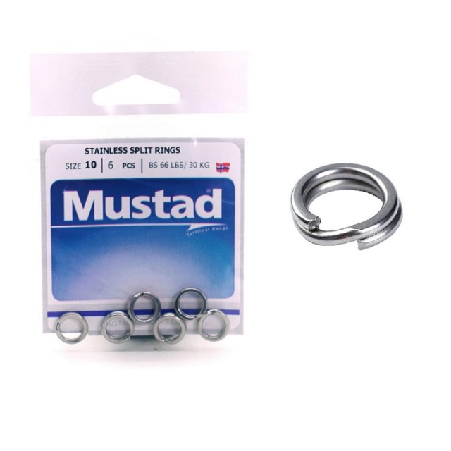 Mustad Stainless Split Ring MA033 Tam. 5.6