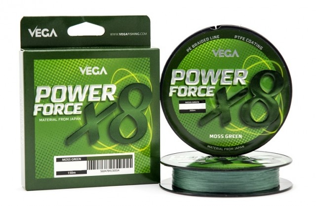 Vega Power Force X8 0.16mm 150m Moss Green