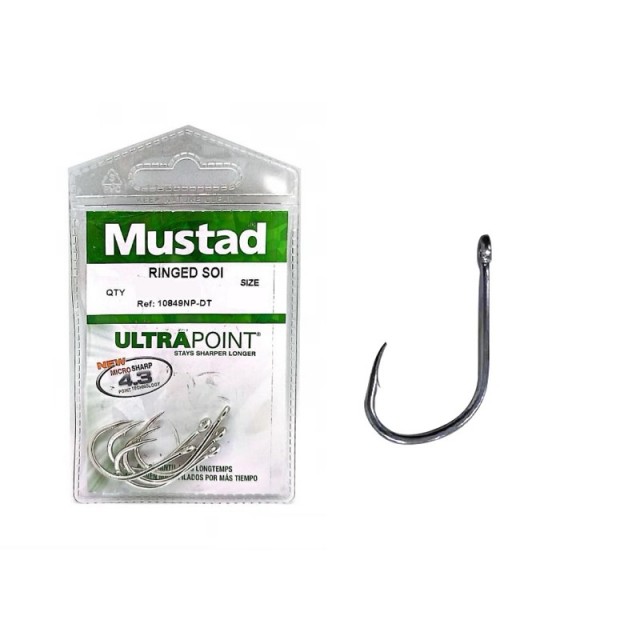 Anzol Mustad Ref:10849NP DT Ringed Soi Nº2/0