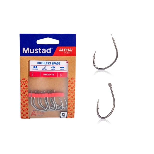 Anzol Mustad 10852AP-TS Ruthless Spade Eye N2/0