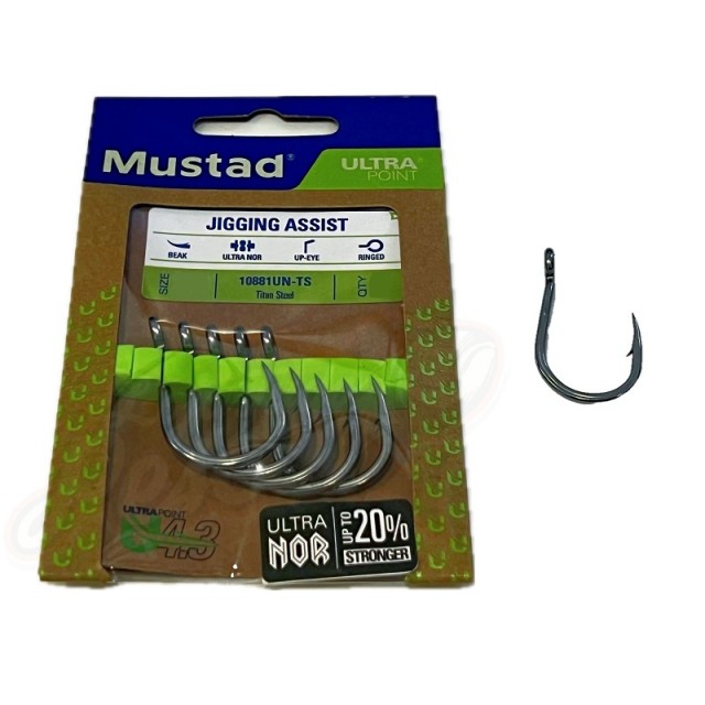 Anzol Mustad 10881UN-TS Jigging Assist N3/0