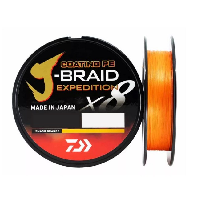 Fio Daiwa J Braid Expedition X8 0.18mm 150m Smash Orange