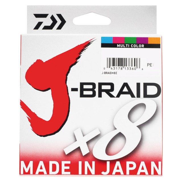 Fio Daiwa J Braid X8 150m Multicolor 0.22mm