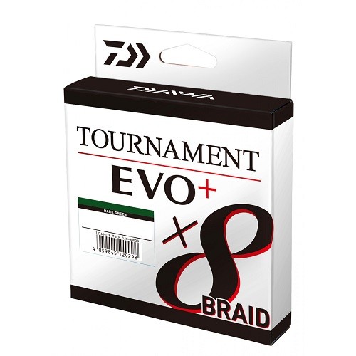 Linha Daiwa Tournament x8 Braid EVO+ 0.12mm 270m Dark Green