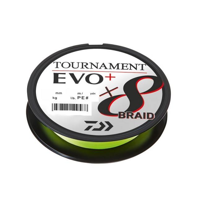 Linha Daiwa Tournament x8 Braid EVO+ 0.16mm 135m Chartreuse