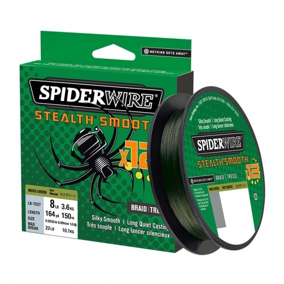 Fio Spider Wire Stealth Smooth X12 0.19mm 150m Moss Green