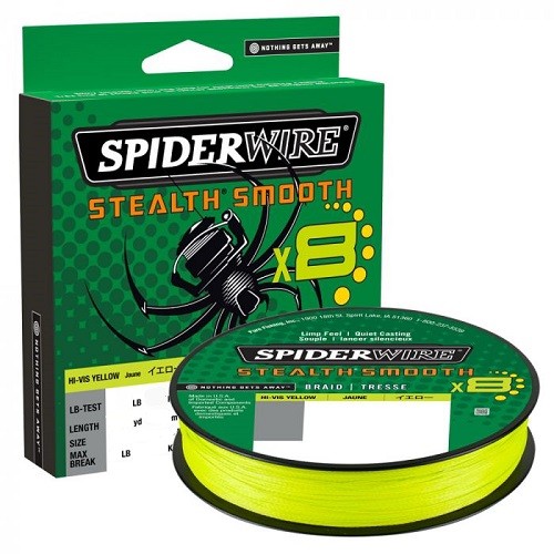 Fio Spider Wire Stealth Smooth X8 0.13mm 150m Hi-Vis Yellow