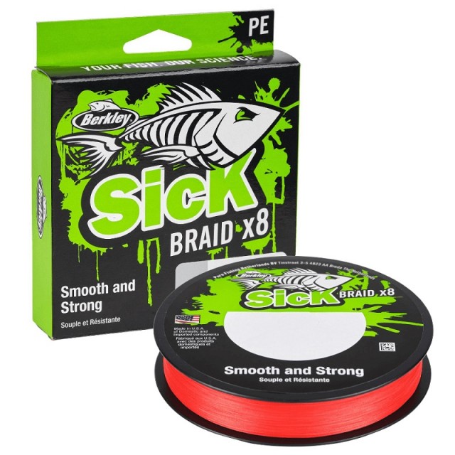 Berkley Sick Braid x8 0.12mm 300m Red