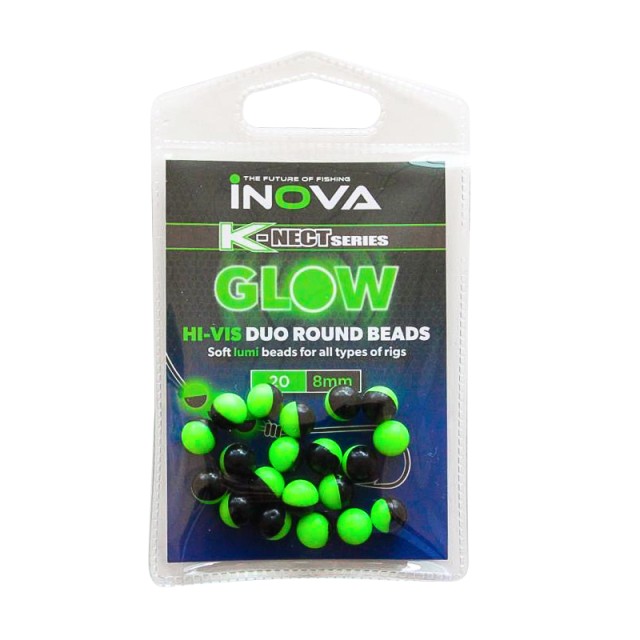 Inova Hi-Vis Duo Glow Green/Black 6mm 25pcs