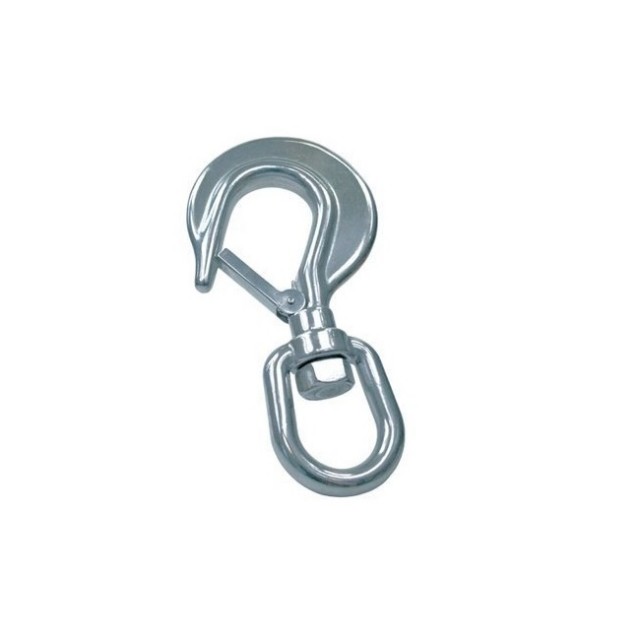 Gancho Giratório C/ Lingueta Inox 316 10mm WLL 1000Kg
