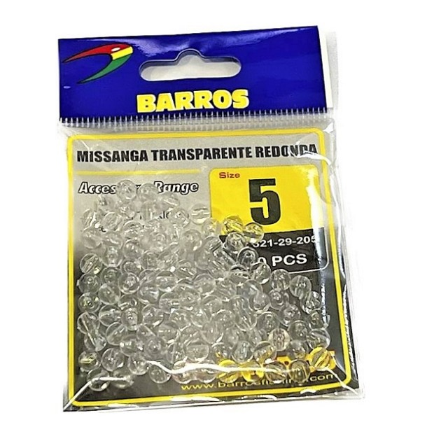 Barros Missanga Transparente Redonda 5mm