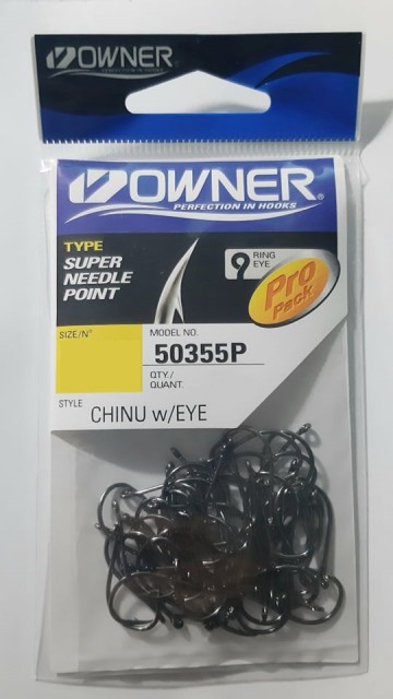 Anzois Owner Chinu w/Eye 50355 Pro Pack Nº1/0