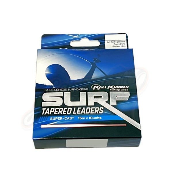 Kali Kunnan Surf Taper Leader 10x 15m 0.26-0.57mm Clear