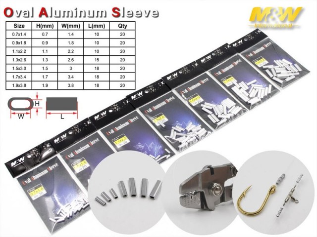 M&W Oval Aluminium Sleeve 1.1x2.2