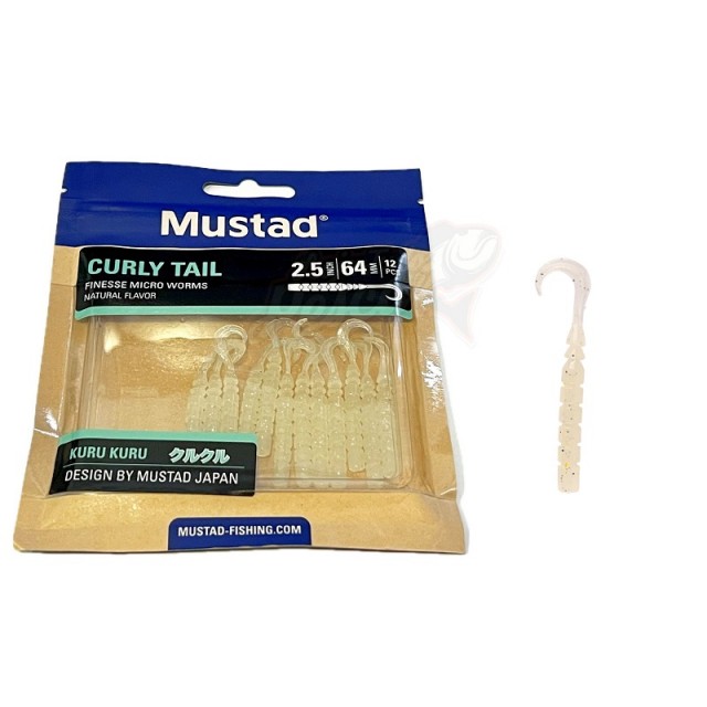 Mustad Aji Worm Curly Tail 2.5inch (6.4cm) Cor: 007
