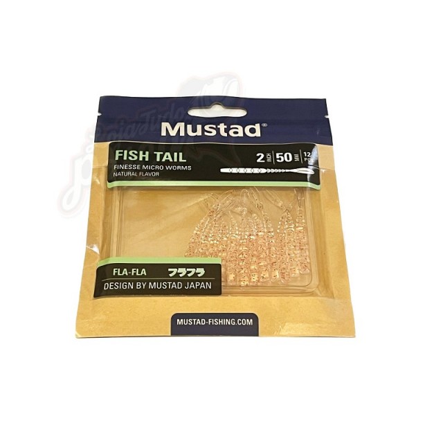 Mustad Aji Worm Fish Tail 2inch(5.08cm) Cor:010