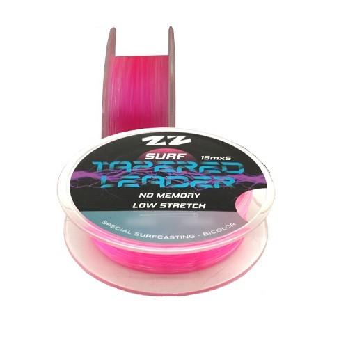 Zun Zun Tapered Leader 0.25-0.57mm 5x15m Clear/Pink