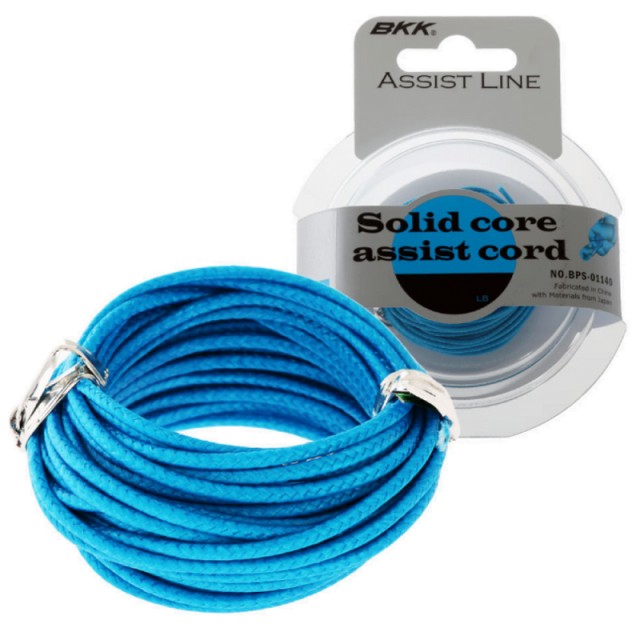 BKK Solid Core Assist Cord Blue 50Lb 5m