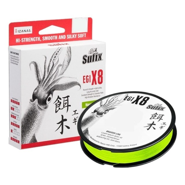 Sufix Egi X8 0.128mm 150m Neon Chatreuse
