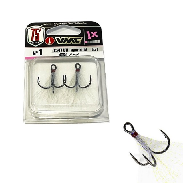 Anzol Triplo VMC 7547UV Hybrid UV Nº1 2pcs