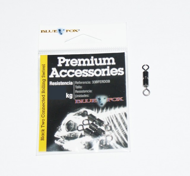 BlueFox Black Two Connected Rolling Swivel Nº2