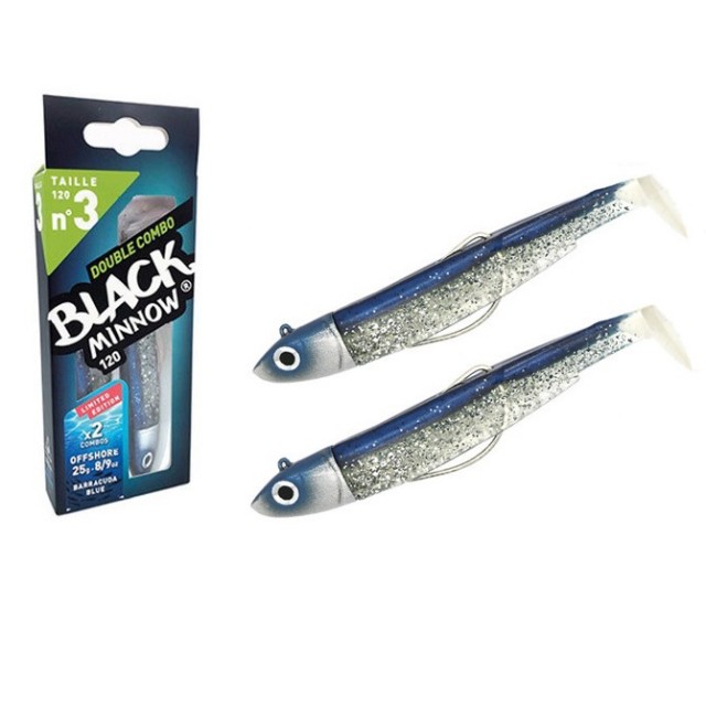 Double Combo Fiiish Black Minnow 120mm 25g Cor:Barracuda Blue