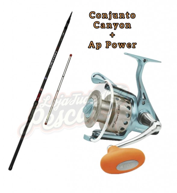 Conj Cana 13Fishing Canyon 3.50m+ Carreto Ryobi Ap Power 8000