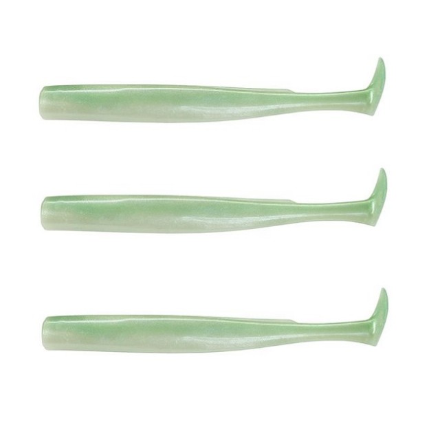 3 Corpos Fiiish Crazy Paddle Tail 120 Cor:Pearl Green