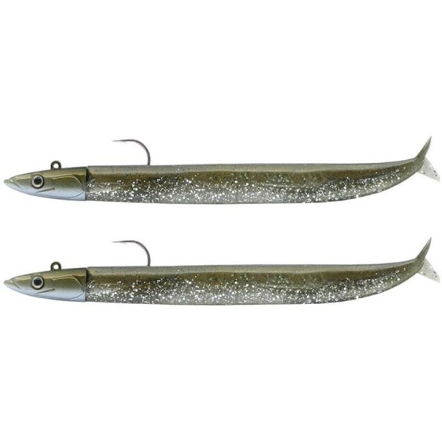 Double Combo Fiiish Crazy Sandeel 150mm 20g cor:Khaki Strike