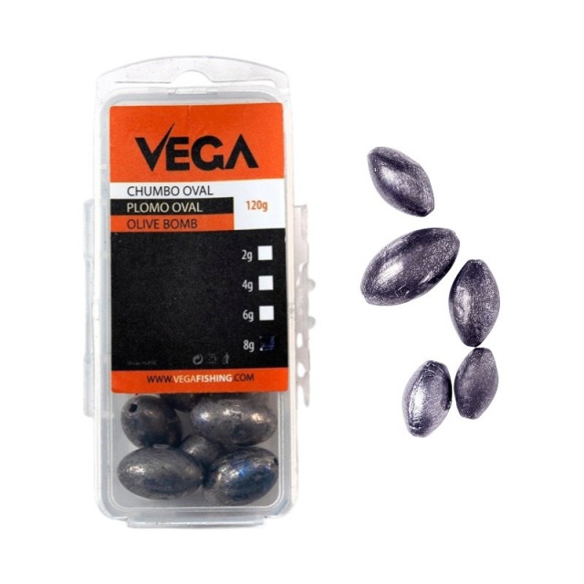 Caixa Vega Chumbo Oval 4gr - 120gr