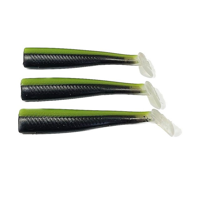 GT-Bio Roller Shad 165mm 3xCorpos Lime Black Glass UV