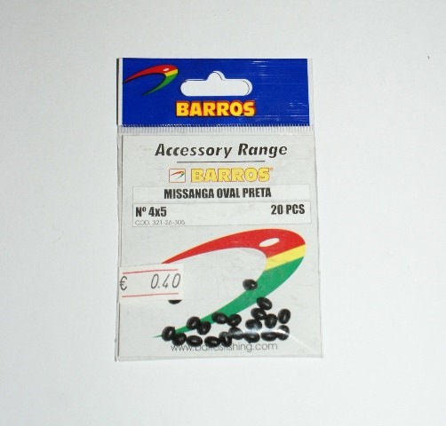 Missanga Oval Preta nº4x5 20uni