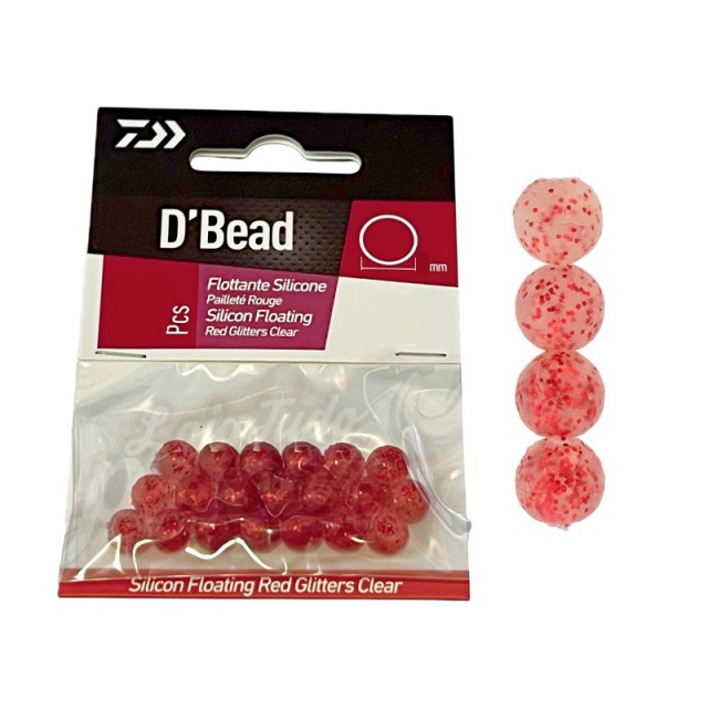 Daiwa D' Bead Silicon Floating Tam. M Red Glitters Clear