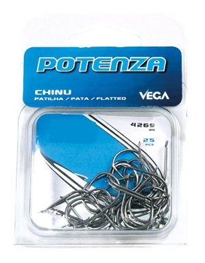 Anzol Vega Potenza 4269 Chinu Patilha BN Nº1/0