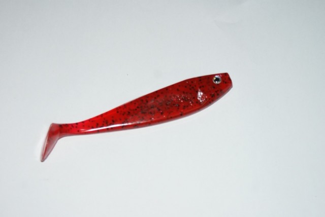 Vinil Delalande Shad GT 18cm Cor 34 (Red Glitter)