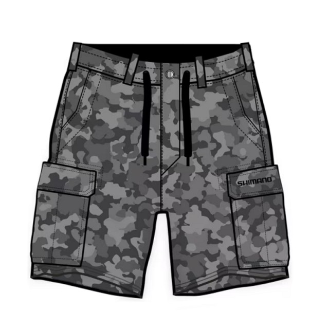 Shimano Cargo Shorts Grey Camo  Tam. L
