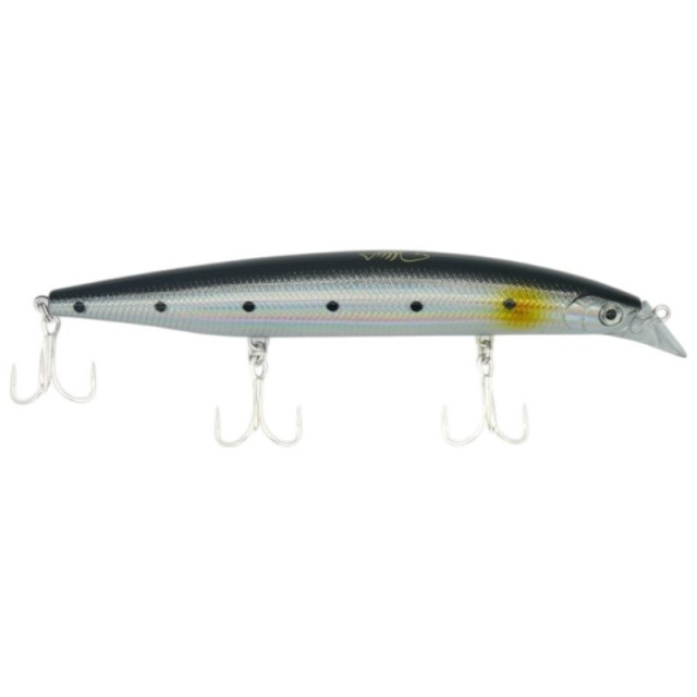 Spanish Lures Mesias 140F Cor: Black Sardine