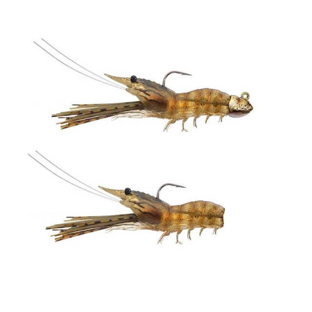 Live Target Shrimp 70mm 7gr Cor:Brown Shrimp