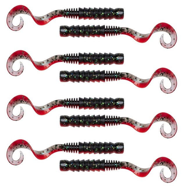 Savage Gear Pro Grub 6.5cm 2gr Cor: Red N Black 8pcs