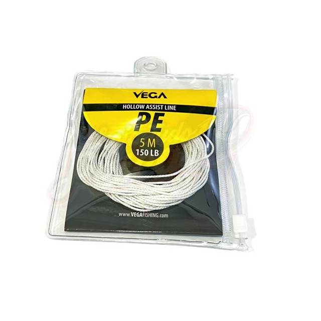 Vega PE Assist Line White 150Lb 5m