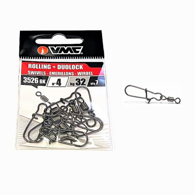 VMC 3526BK Rolling Swivel W/ Duolock Snap N6